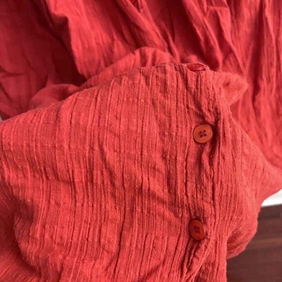 Vtg 90s White Stag Red Dress 18W/20W Button Front Round Neck Sleeveless Casual - Picture 11 of 11